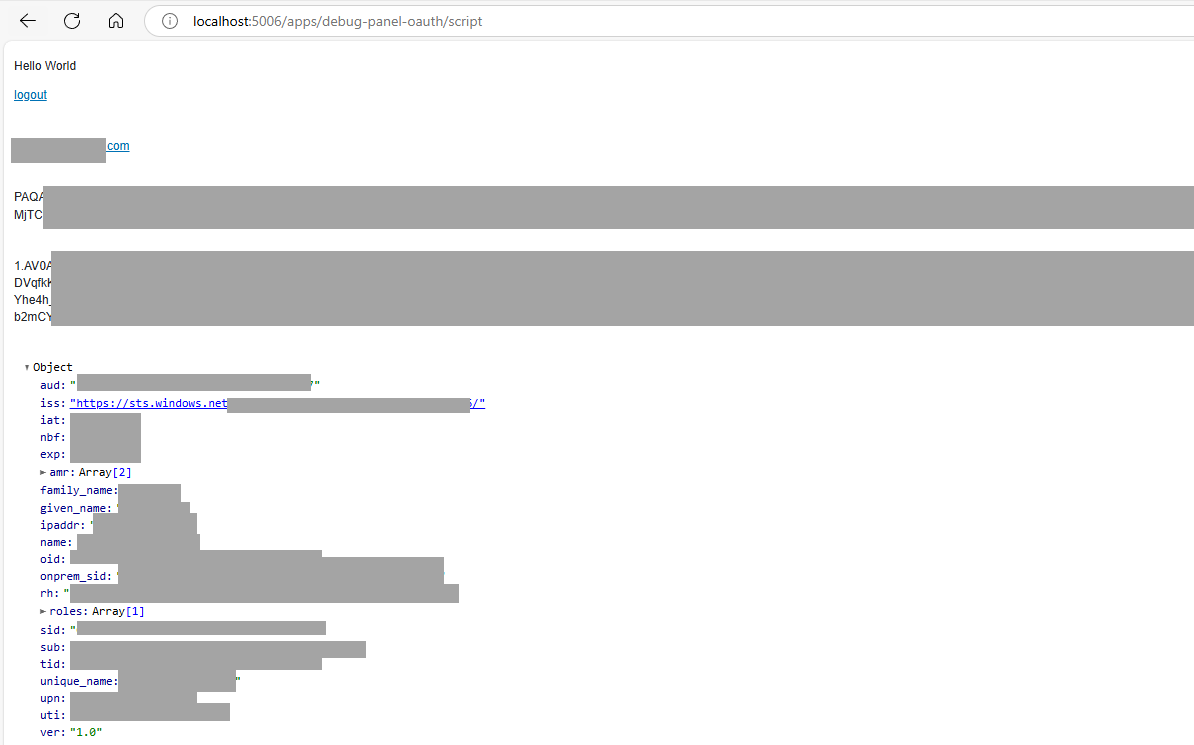 OAuth Debugging App