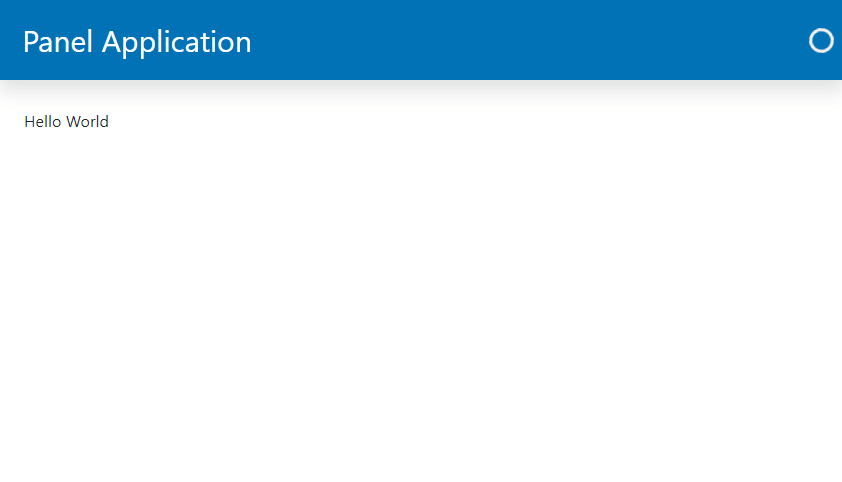 Panel Hello World Example