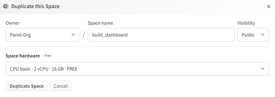 Duplicate Space Form