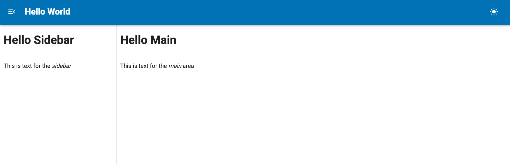 Hello World Page App
