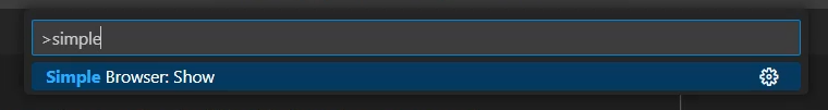 Panel in VS Code simple browser